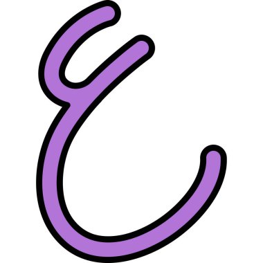 çizgi film doodle harf e