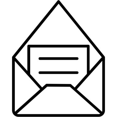 zarf e- posta simgesi ana hat biçiminde