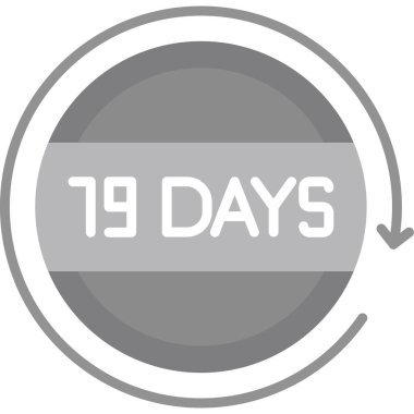 Haftanın günleri. Geri sayım simgesi. vektör tasarımı.