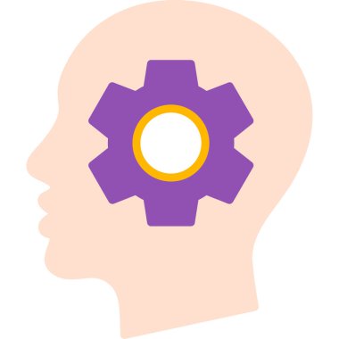 Beyin. Web simgesi basit illüstrasyon