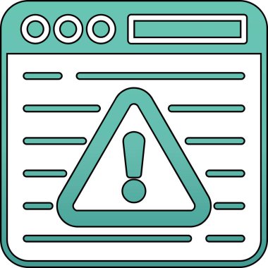 Alarm uyarı simgesi - ana hatlar biçiminde