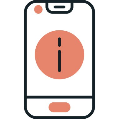 cep telefonu simgesi. vektör illüstrasyonu.