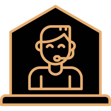 Siyah maskeli bir kadının vektör çizimi