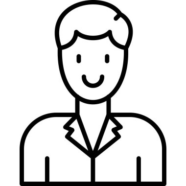 Avatar iş adamı simgesi, iş adamının vektör çizimi