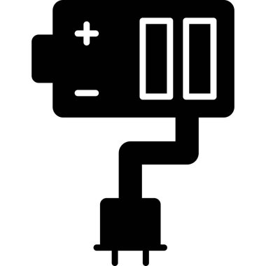 elektrik kablo ikonu vektör illüstrasyonu