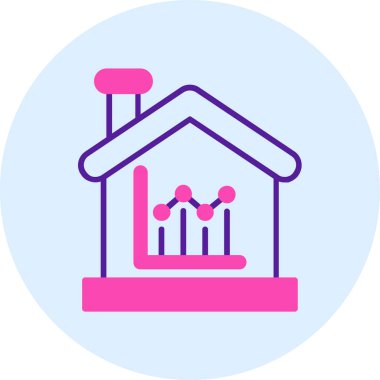 Modern ev simgesinin vektör illüstrasyonu