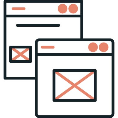 Web tarayıcı simgesi, vektör çizim