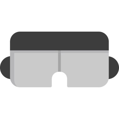 Sanal gözlük düz simgesi, vektör, illüstrasyon