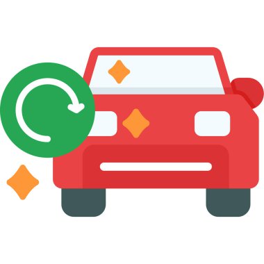 araba dağıtım simgesi düz stil