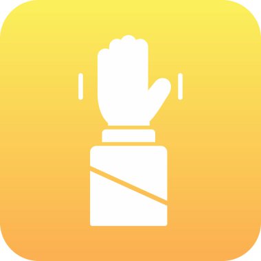 Modern b 'nin vektör çizimi eldivenlerin ikonundan yoksun