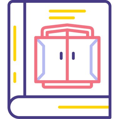 Kitap. Web simgesi basit illüstrasyon