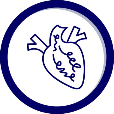 Aşk kalp yuvarlak simgesi