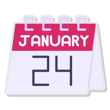 27 Ocak takvim simgesi - vektör illüstrasyonu