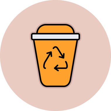 Geri dönüşüm kutusunun vektör illüstrasyonu