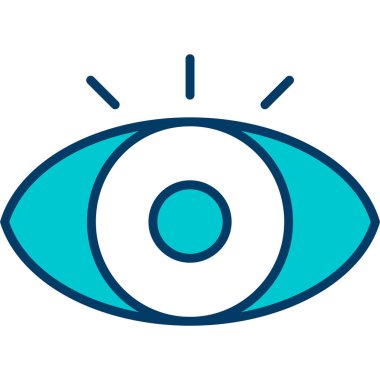 Göz vektörü illüstrasyonu, simge