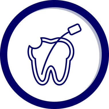 Modern b 'nin vektör illüstrasyonu diş ikonundan yoksun