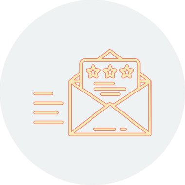 Tavsiye Harfi Web simgesi, vektör illüstrasyonu