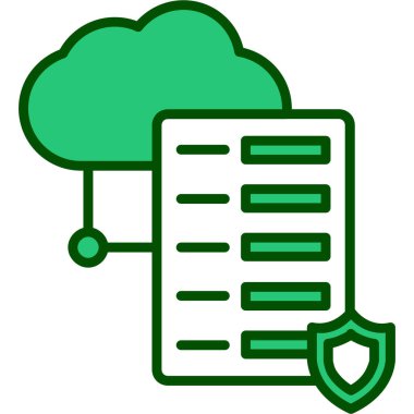 Bulut Hesaplama. Web simgesi basit illüstrasyon