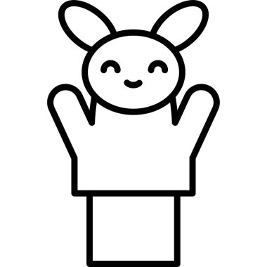 Sevimli tavşan çizgi film karakteri