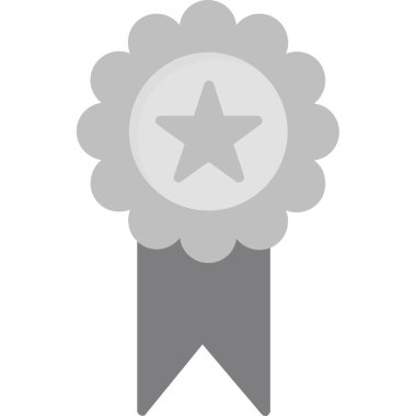 Rozet ödülü simgesi düz stil