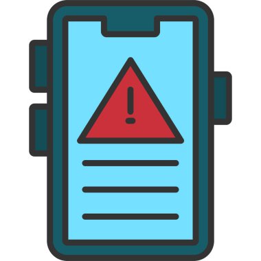 Uyarı uyarısı simgesi tam taslak biçiminde