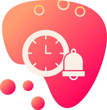 Renk durdurma simgesi beyaz arkaplanda izole edildi. Zaman ayarlı saat. kronometre işareti. gradyan rastgele dinamik şekiller