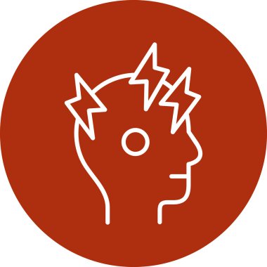 Bir kafa simgesinin vektör illüstrasyonu