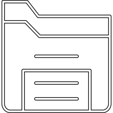 arşiv dosya arşivi simgesi ana hat biçiminde