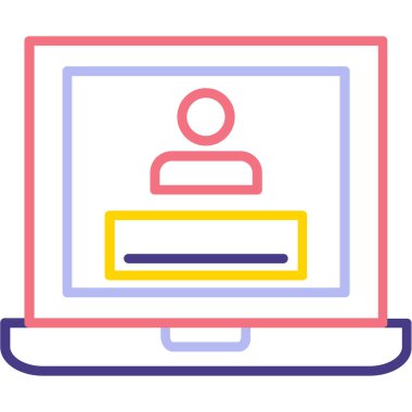 Bilgisayar. Web simgesi basit illüstrasyon