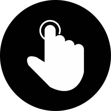 parmak hareketi el simgesi ana hat biçiminde