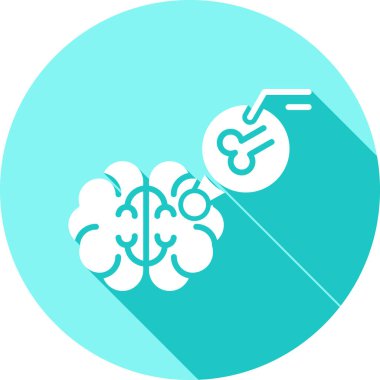 Beyin. Web simgesi basit illüstrasyon