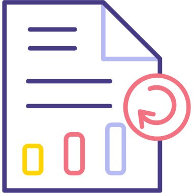 Dosya belgesi simgesinin vektör illüstrasyonu