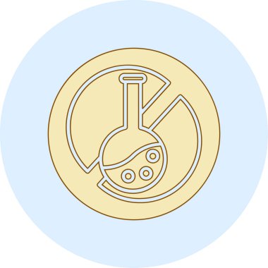 Kimyasal şişe ikonu. Web için kimyasal matara vektör simgelerinin basit çizimi