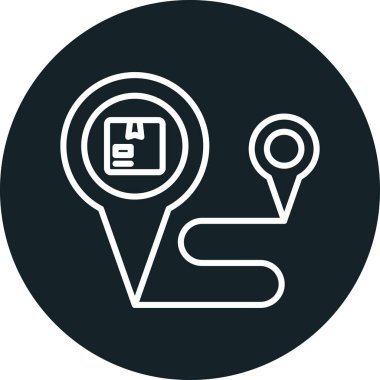 Moda biçimi izole edilmiş arkaplanda harita işaretleyici simgesi