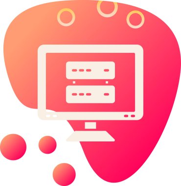 Bilgisayar. Web simgesi basit illüstrasyon