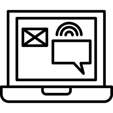 ileti ikonu vektör illüstrasyonu