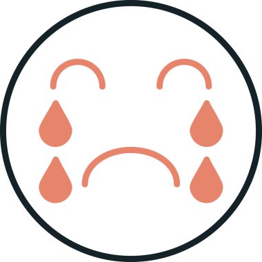 Üzücü Duygu. Basit illüstrasyon