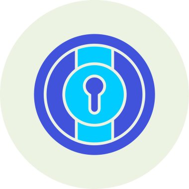 Güvenli bir kilidin izole edilmiş tek bir simgesinin vektör çizimi