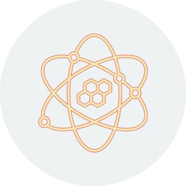 atom simgesi vektör illüstrasyonu