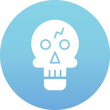 kafatası simgesi, vektör illüstrasyonu