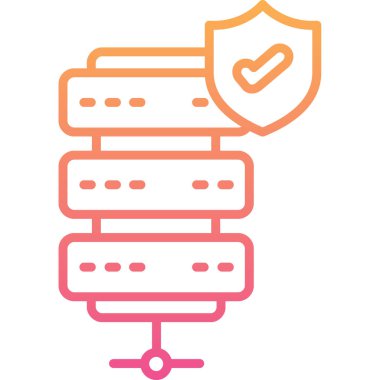 Güvenlik simgesinin vektör illüstrasyonu