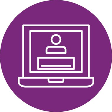 Bilgisayar. Web simgesi basit illüstrasyon