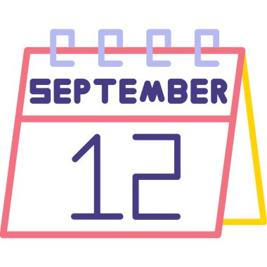 Takvim simgesi tasarımı, vektör illüstrasyonu