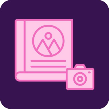 Kameralı bir resmin vektör illüstrasyonu