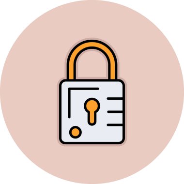 basit vektör illüstrasyonunu kilitle