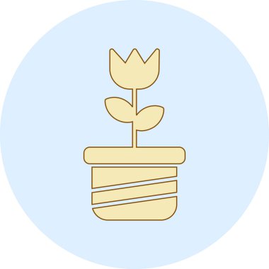 Bitki simgesinin vektör illüstrasyonu