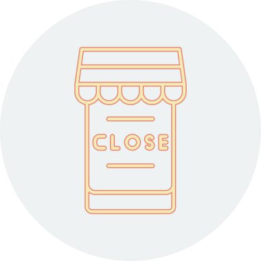 Beyaz arkaplanda dükkan vektör çizgisi simgesi, işaret, sembol arkaplanı,