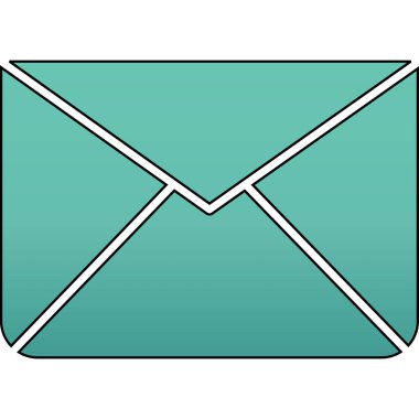 Zarf. Web simgesi vektör illüstrasyonu