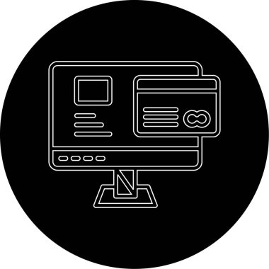 Dizüstü bilgisayar simgesi vektör çizimi