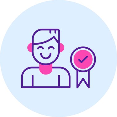 Müşteri simgesi vektör illüstrasyonu